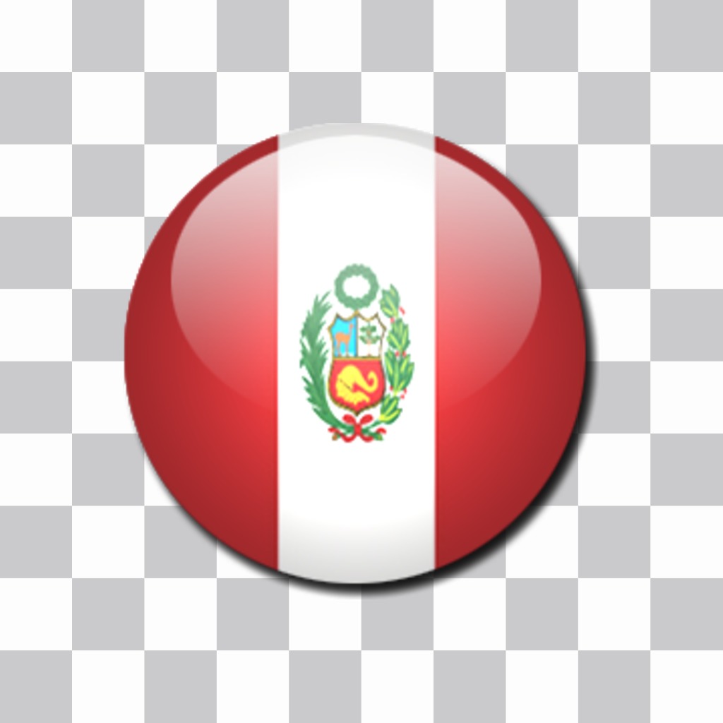 Chapa de la bandera del Perú que puedes poner como un sticker en tus..