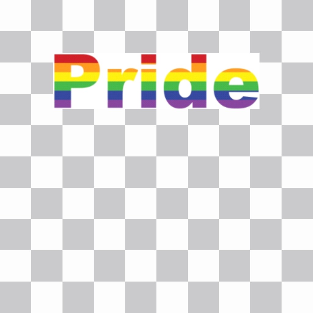 Sticker de la palabra PRIDE en colores del arcoiris del orgullo gay. ..