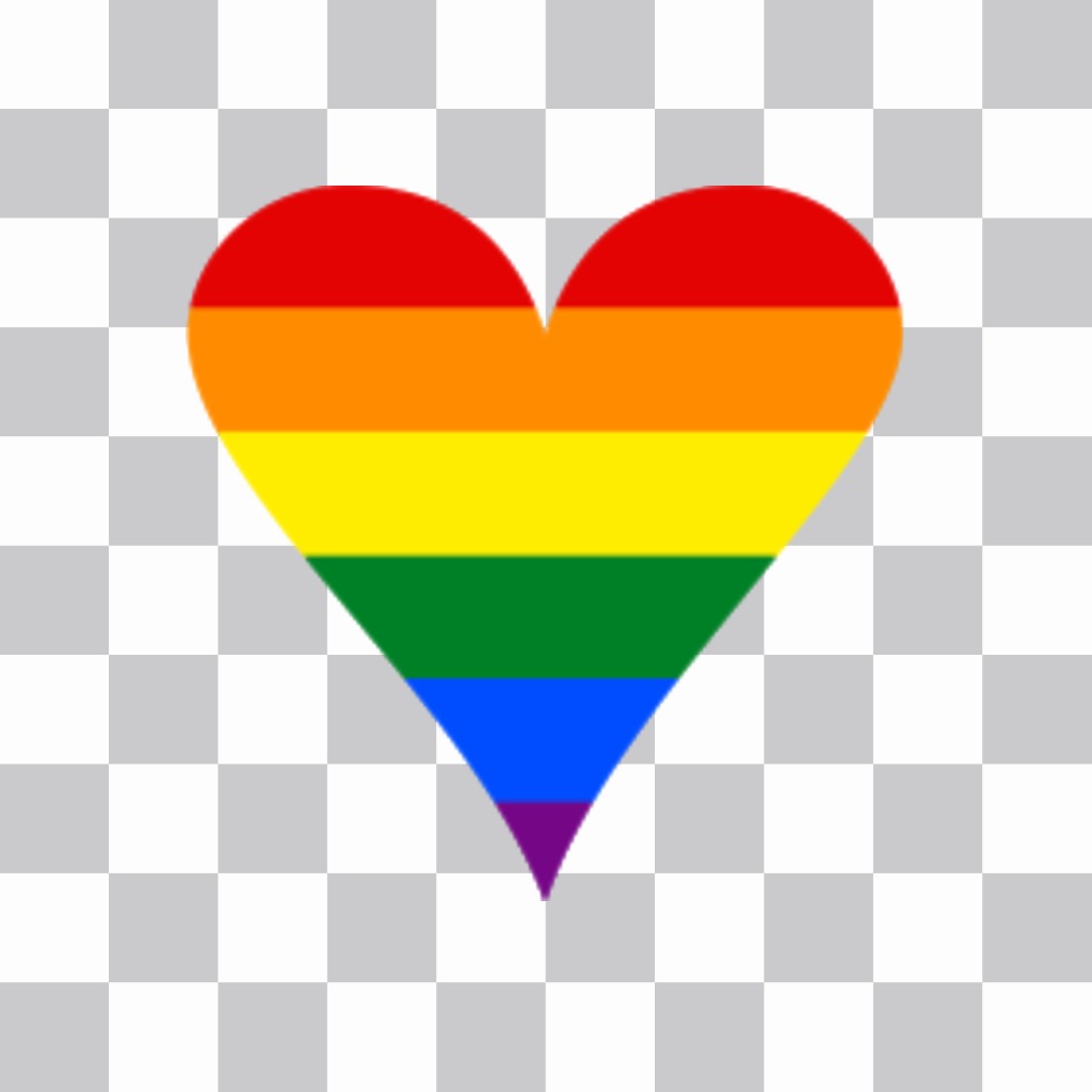 Corazón con los colores del orgullo gay para poner en tus..