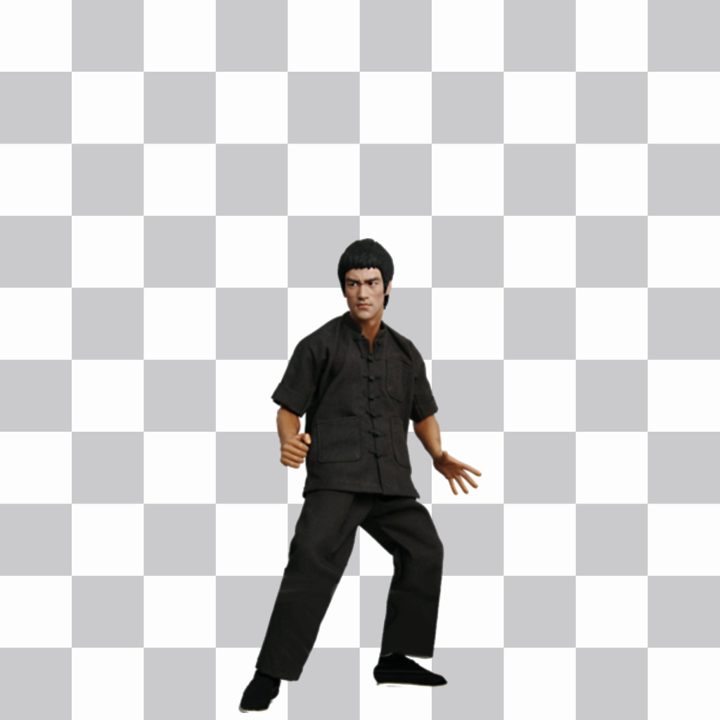 Figura de Bruce Lee que puedes poner en tus fotos online. ..