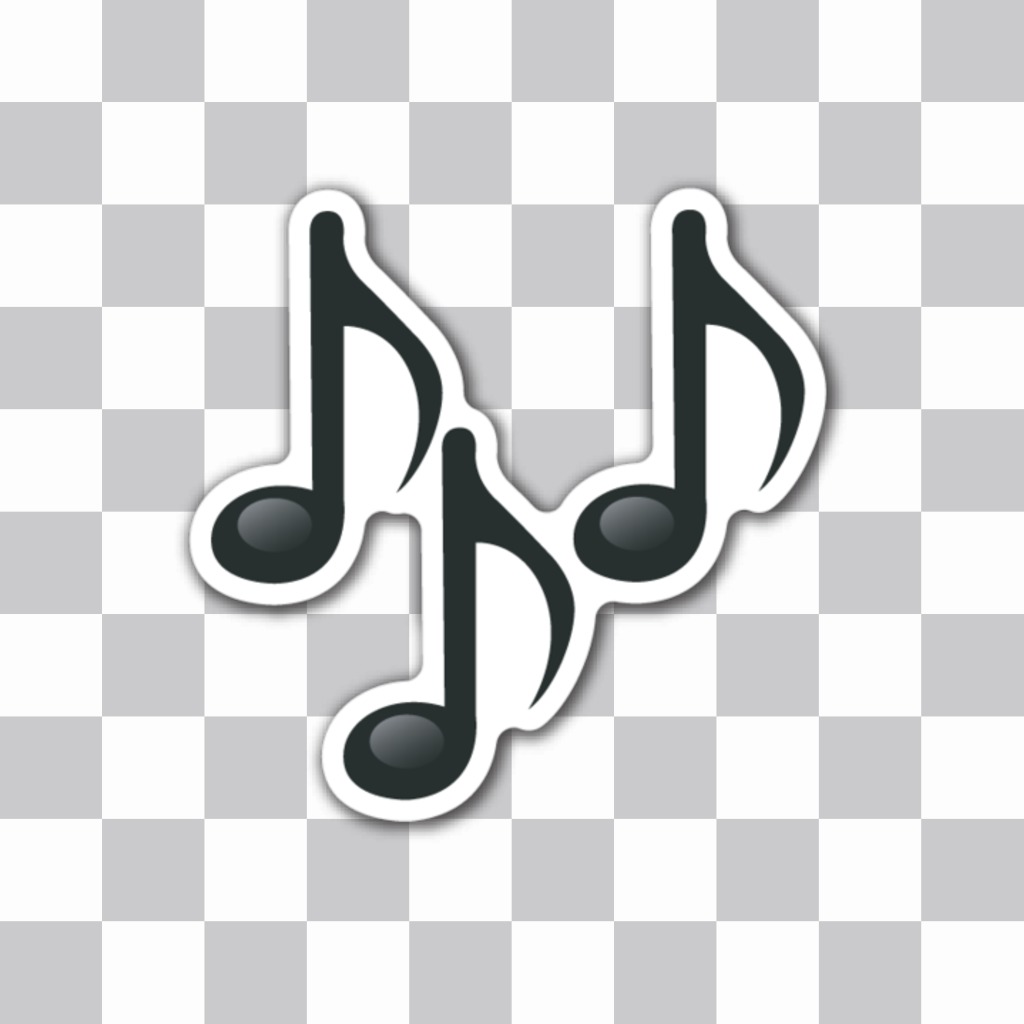 Sticker online para poner en tus fotos notas musicales ..