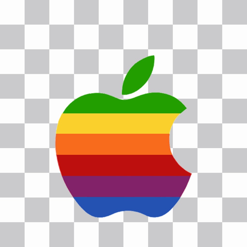 Sticker del logo de Apple con los colores para tu foto ..