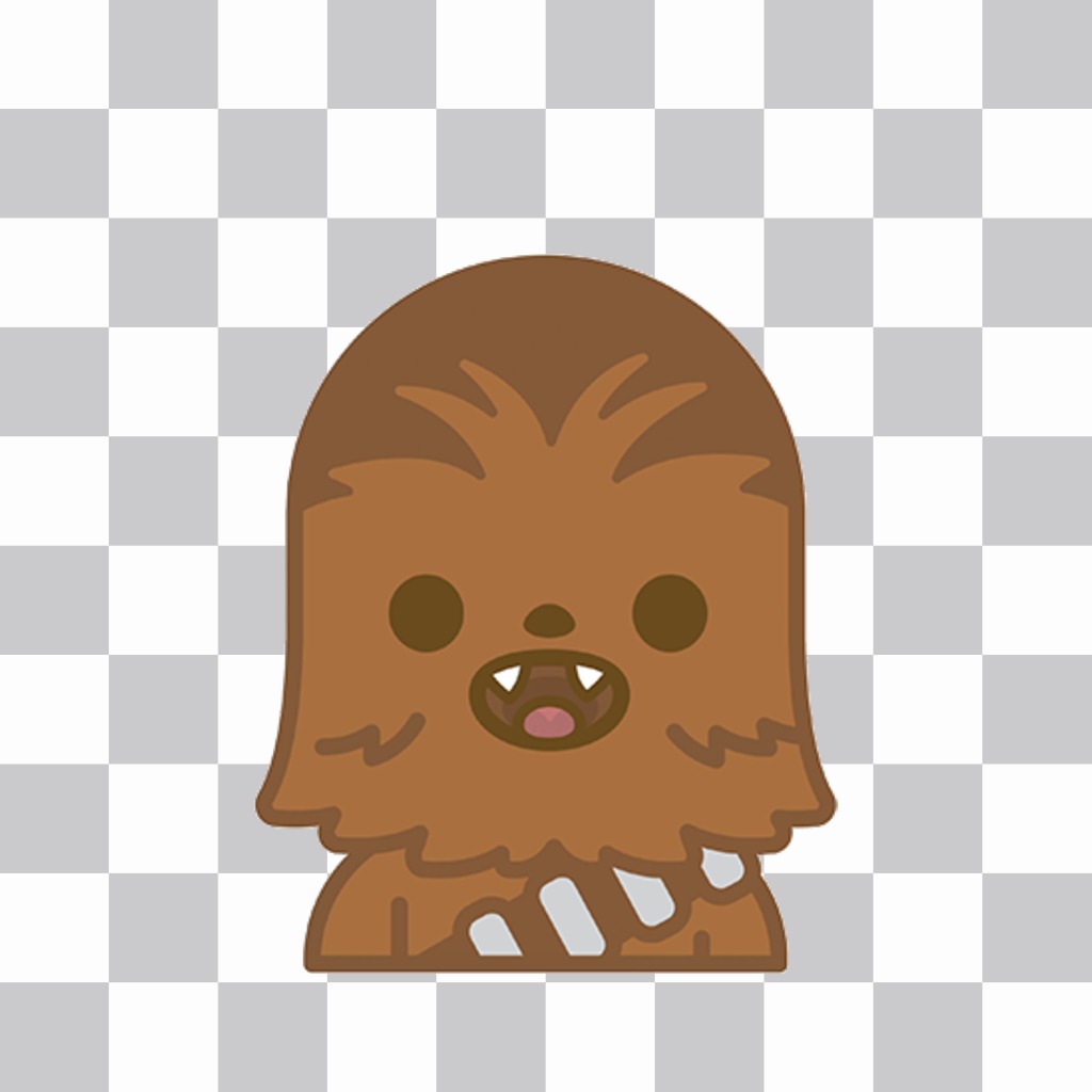 Sticker del personaje Chewbacca de Star Wars para tus fotos 