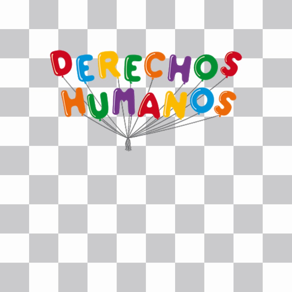 Sticker de globos de colores de los Derechos Humanos ..