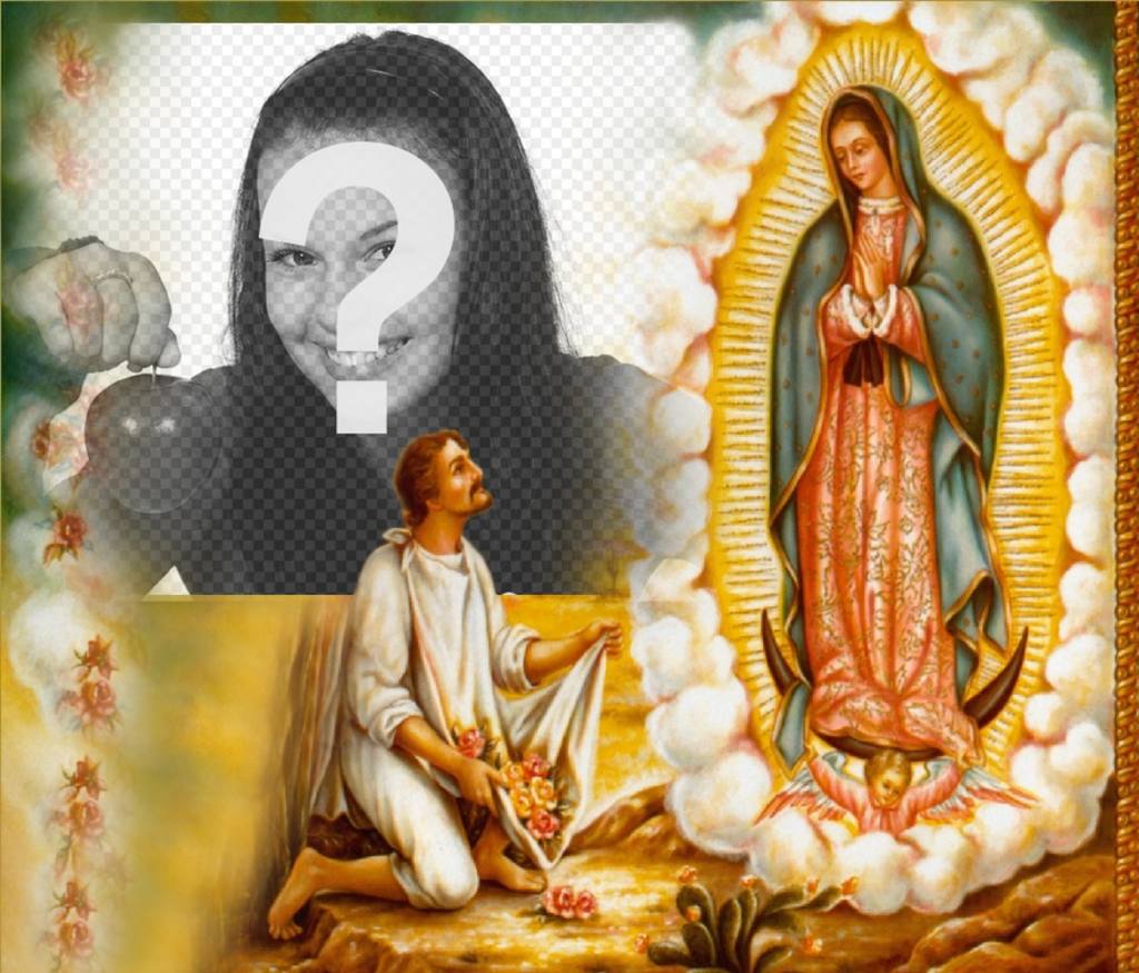 Fotomontaje de la Virgen de Guadalupe para tu foto ..