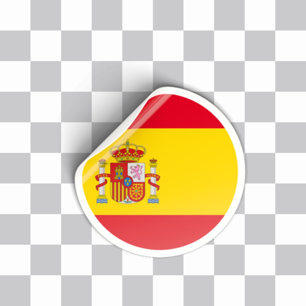 Sticker de la bandera de España que puedes pegar en tus fotos ..
