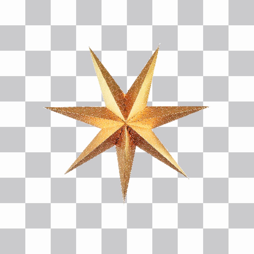 Sticker de estrella dorada de Navidad para poner en tus fotos ..