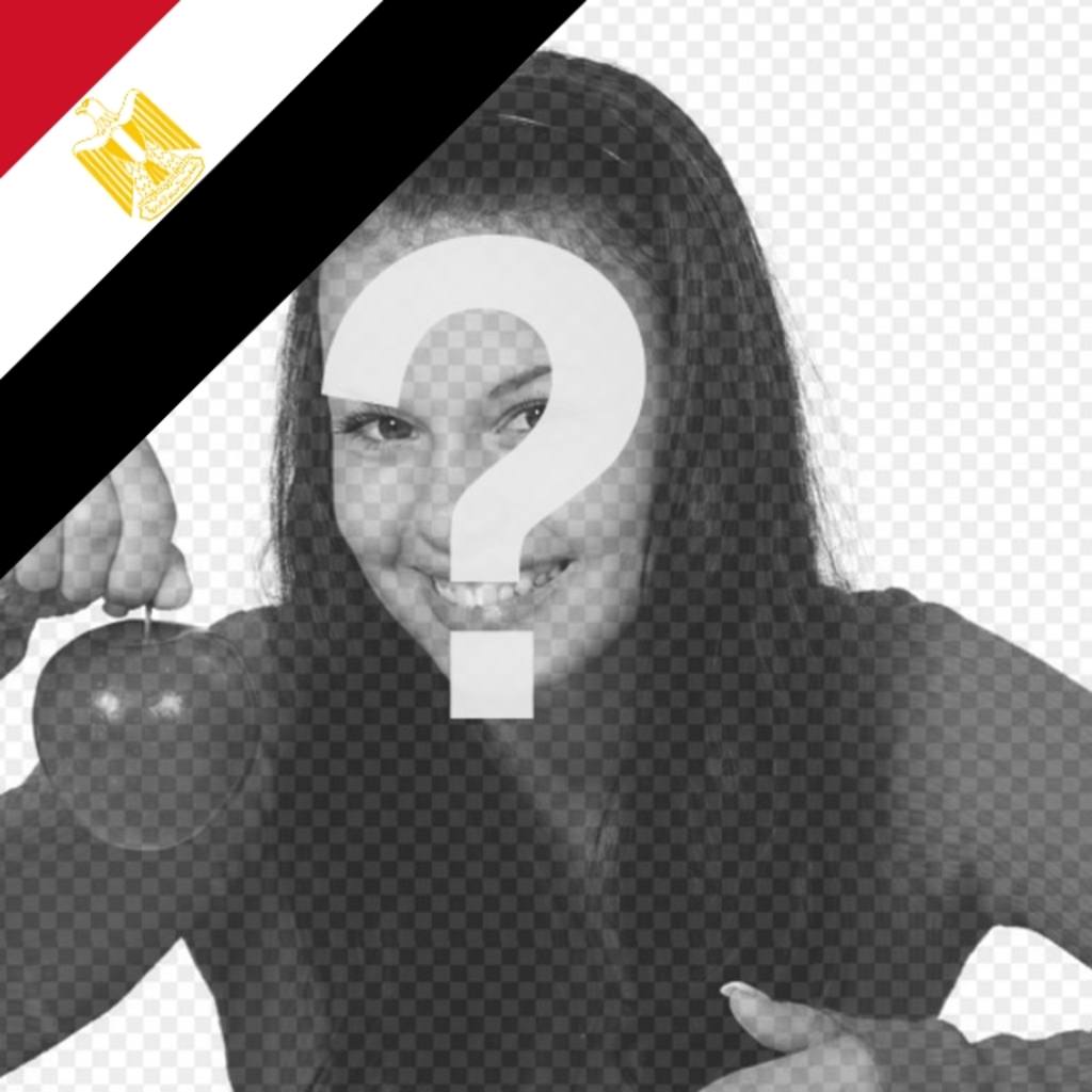 Fotomontaje de la bandera de Egipto en una esquina de tu foto ..