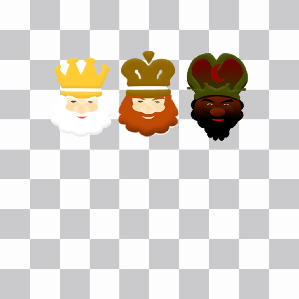 Sticker de Los Tres Reyes Magos para poner a tus fotos Fotoefectos