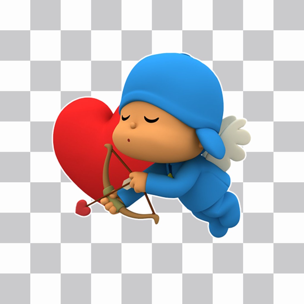 Pon A Pocoyo De Cupido En Tus Fotos Con Este Sticker Fotoefectos