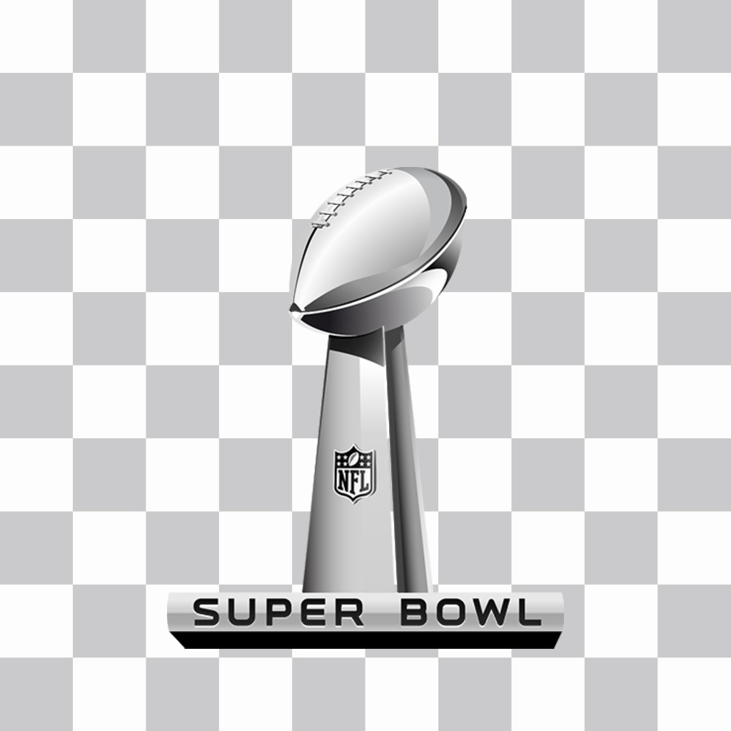 Trofeo del Super Bowl para poner en tus fotos favoritas ..