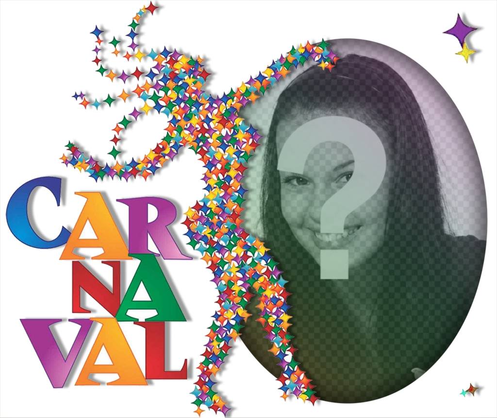 Efecto colorido para celebrar Carnaval con tu foto y gratis ..