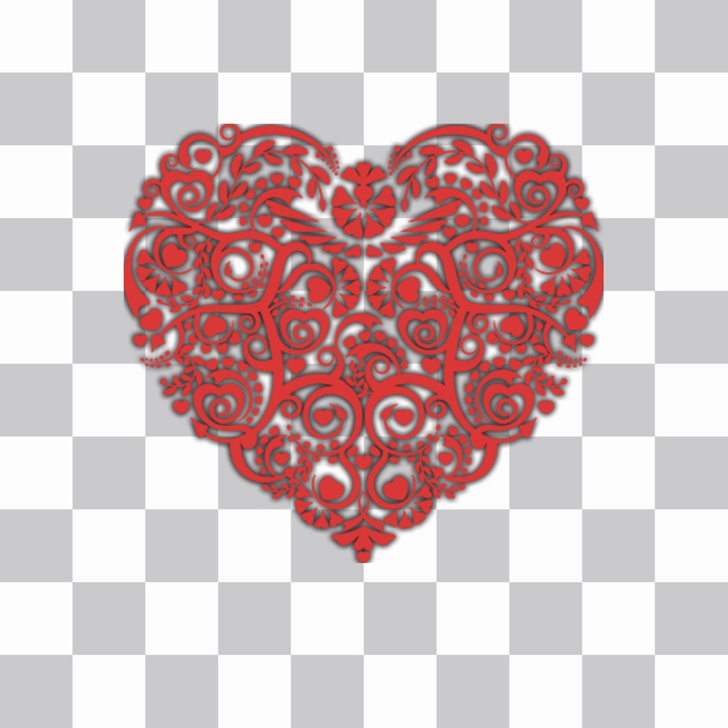 Un corazón con un diseño tribal para decorar tus fotos ..