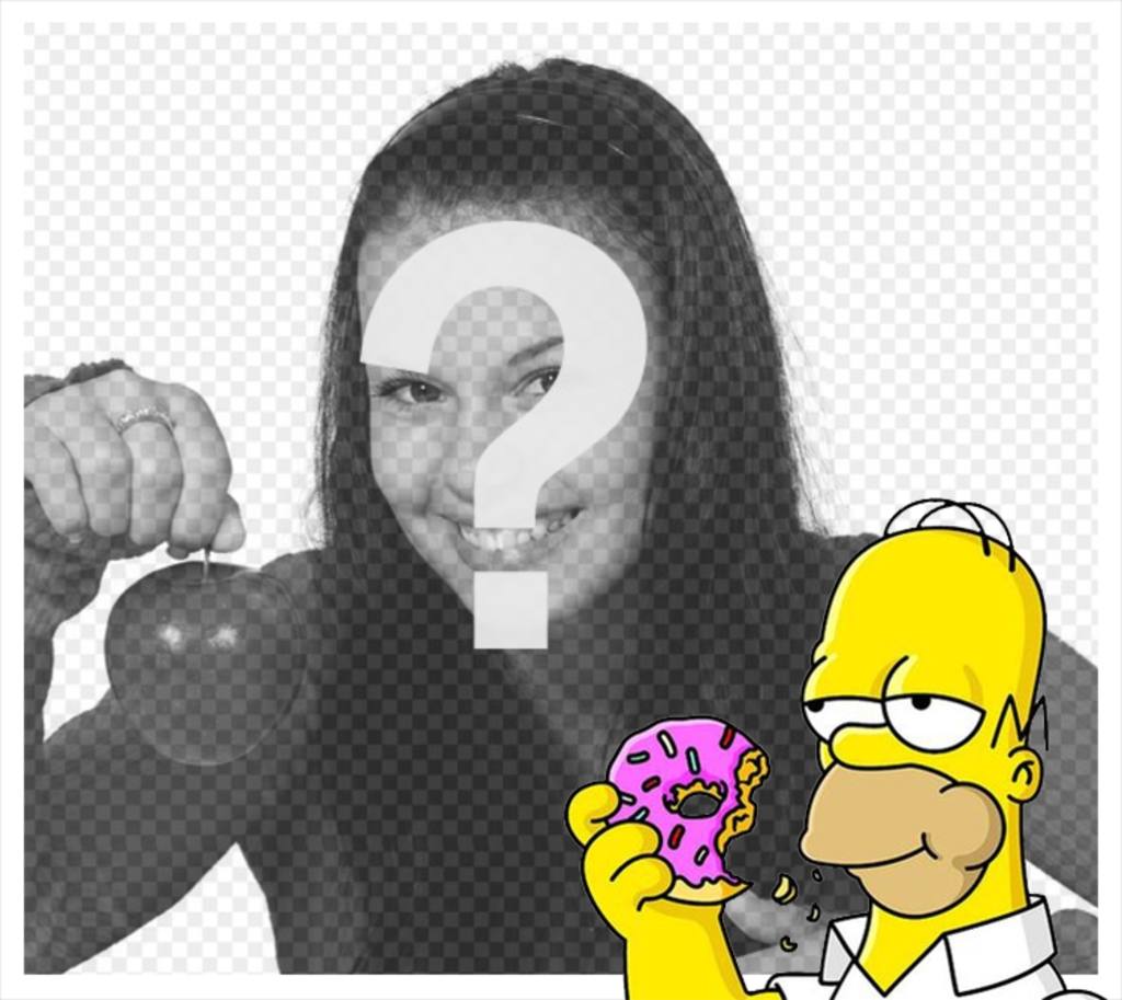 Homer Simpson en una esquina de tus fotos con este efecto ..