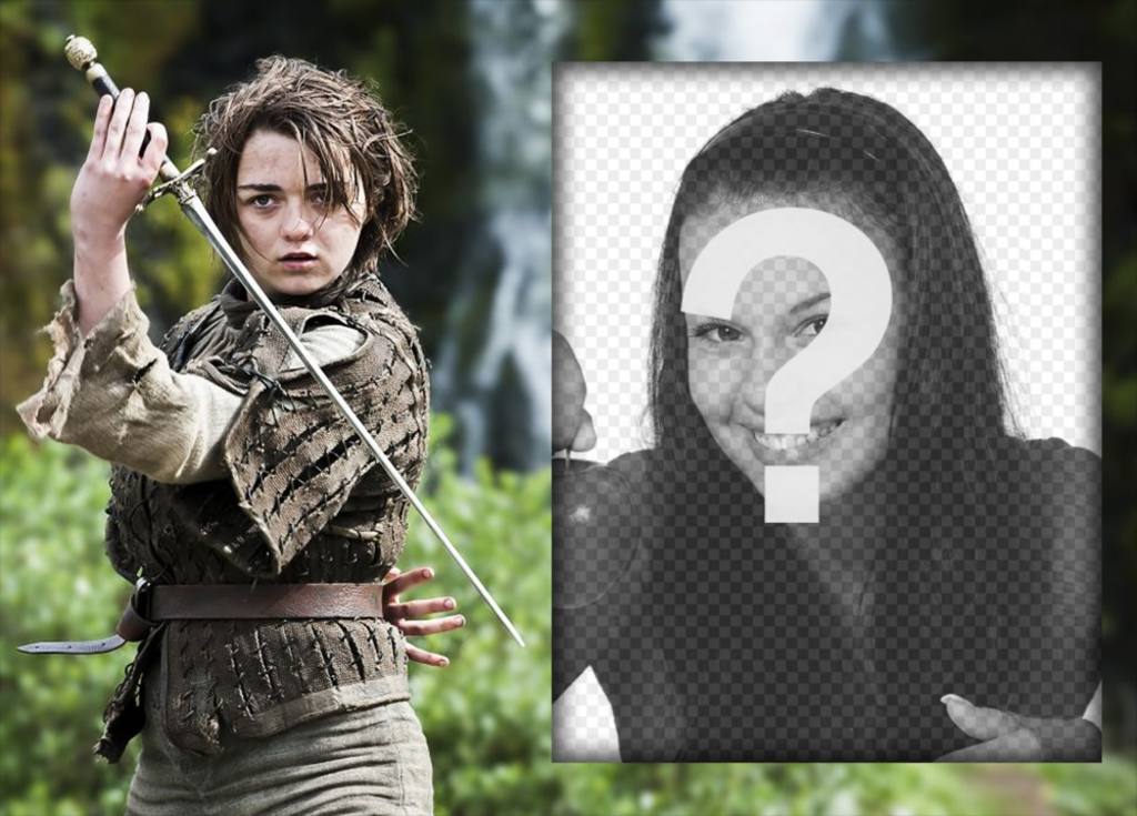 Foto efecto para los admiradores de Arya Stark ..