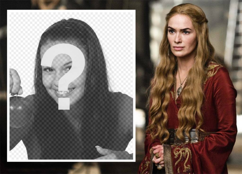 Carga tu foto para estar junto a la Reina Cersei ..