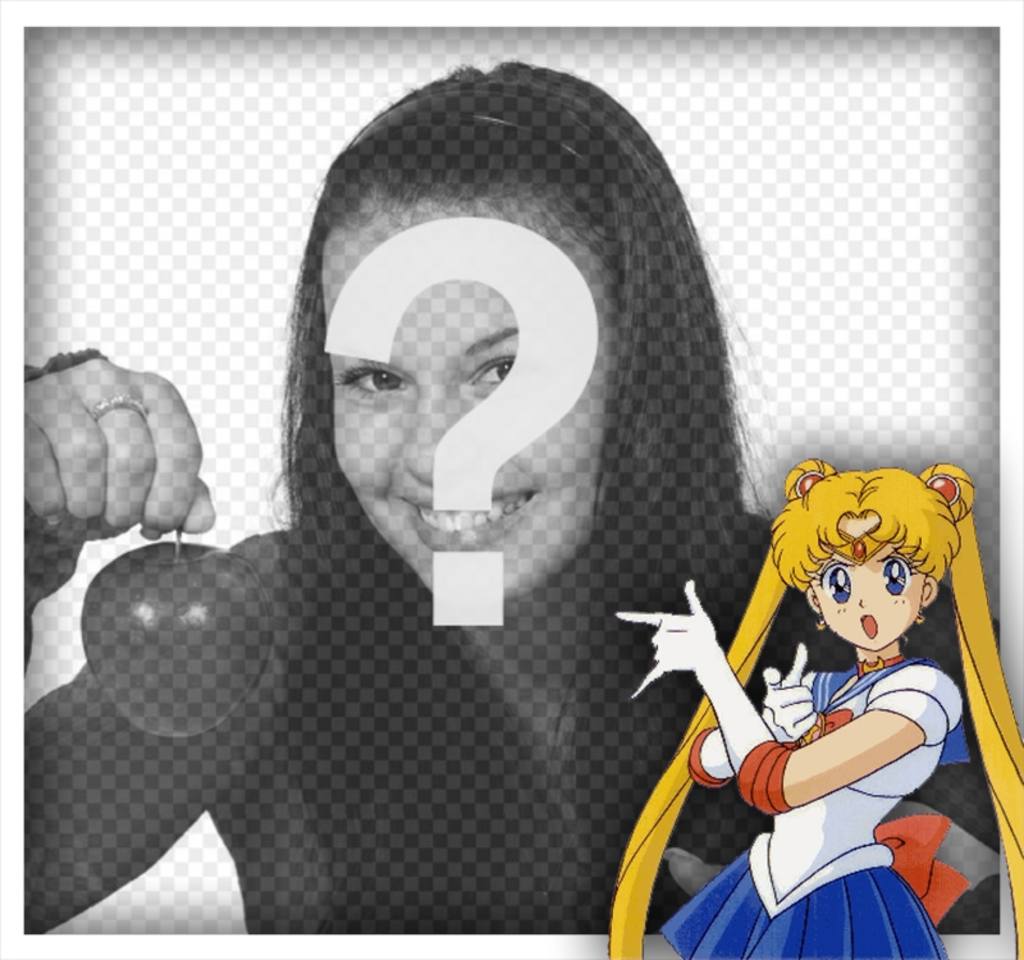 Edita este marco con tu foto para estar junto a la Sailor Moon ..