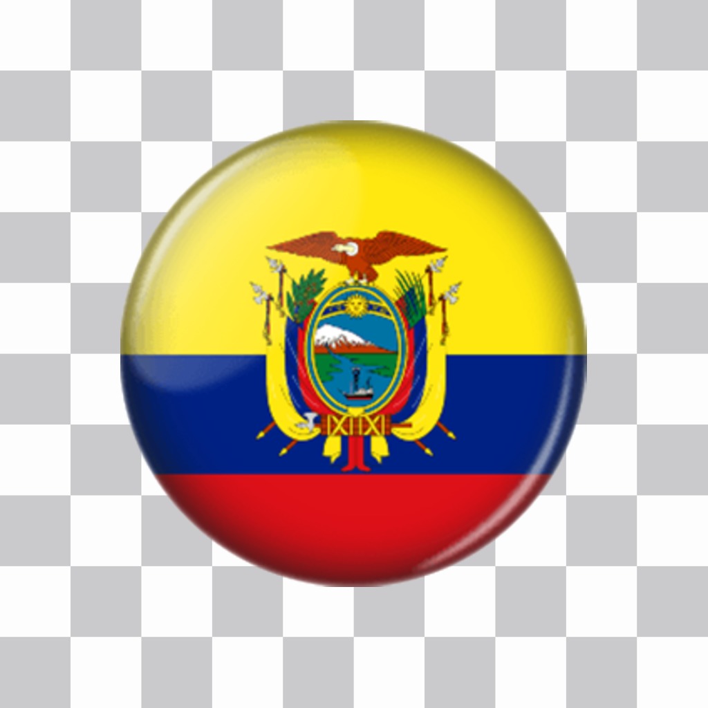 Decora tus imágenes con un botón de la bandera de Ecuador ..