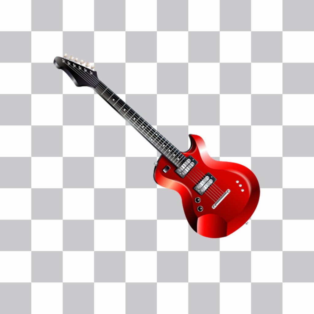 Una guitarra eléctrica para poner en tus fotos con este sticker ..