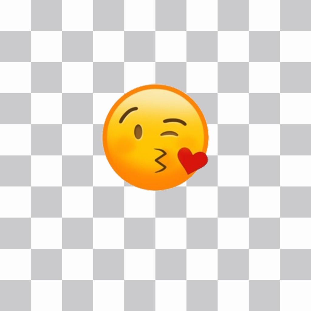 Sticker para pegar el emoticone de beso en tus fotos gratis ..