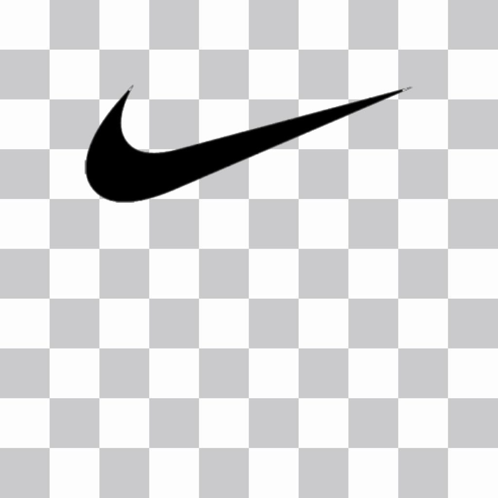 Sticker blanco de Nike para poner en fotos -