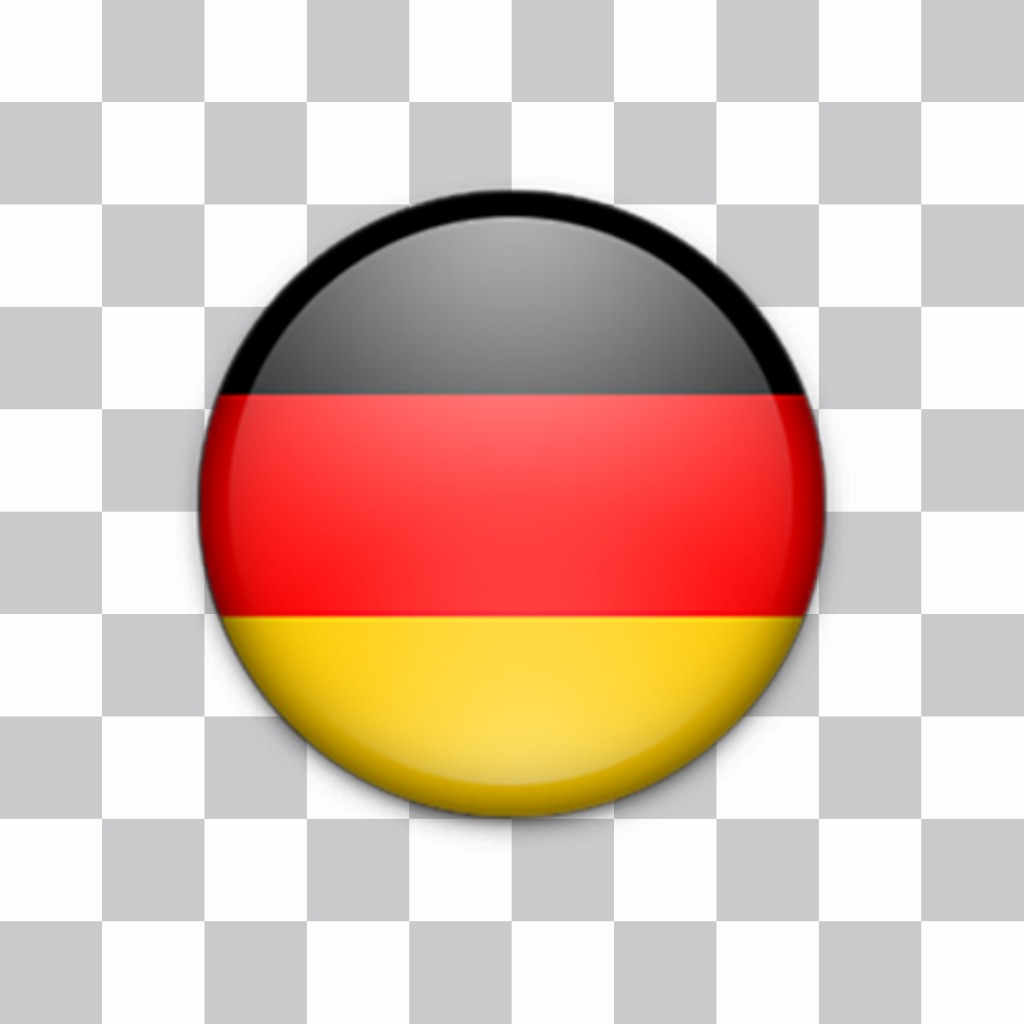 Decorativo sticker de un boton con la bandera de Alemania ..