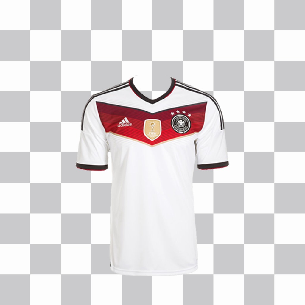 Foto efecto para poner la camisa de la selección de Alemania en tus fotos ..