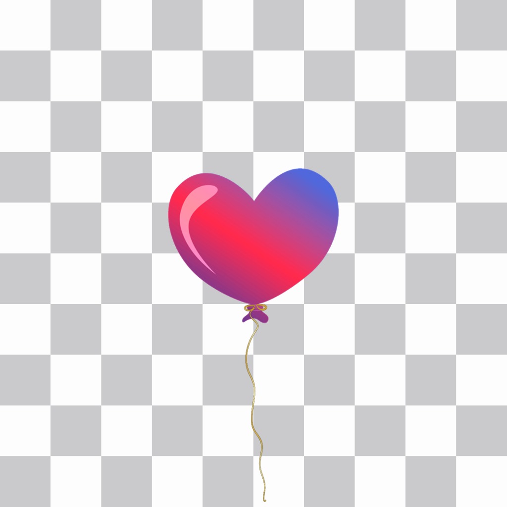 Globo en forma de corazón para decorar tus fotos como un sticker ..
