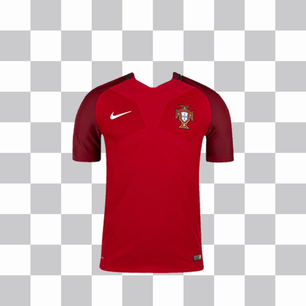 Foto efecto para poner la camisa del equipo de fútbol de Portugal en tus fotos ..