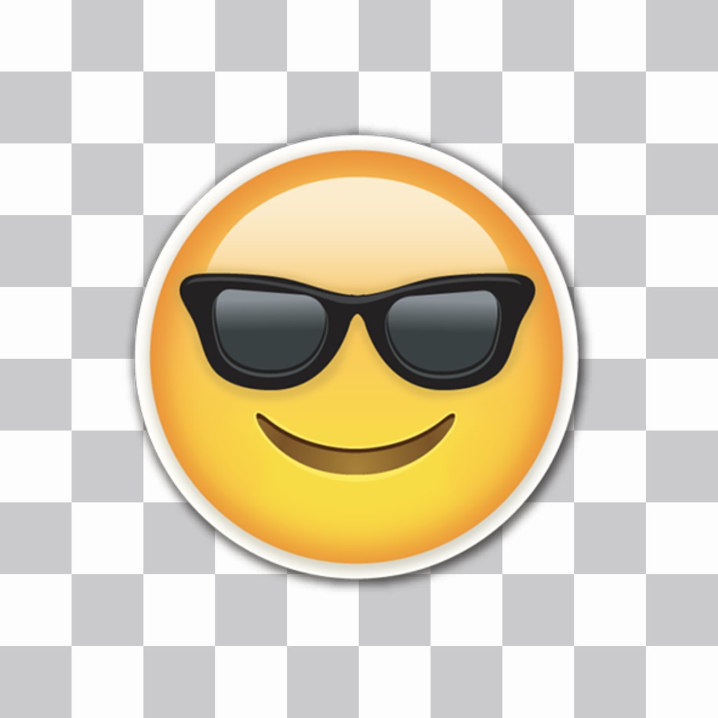 Emoji de whatsapp con las gafas de sol para pegar en tus imágenes 