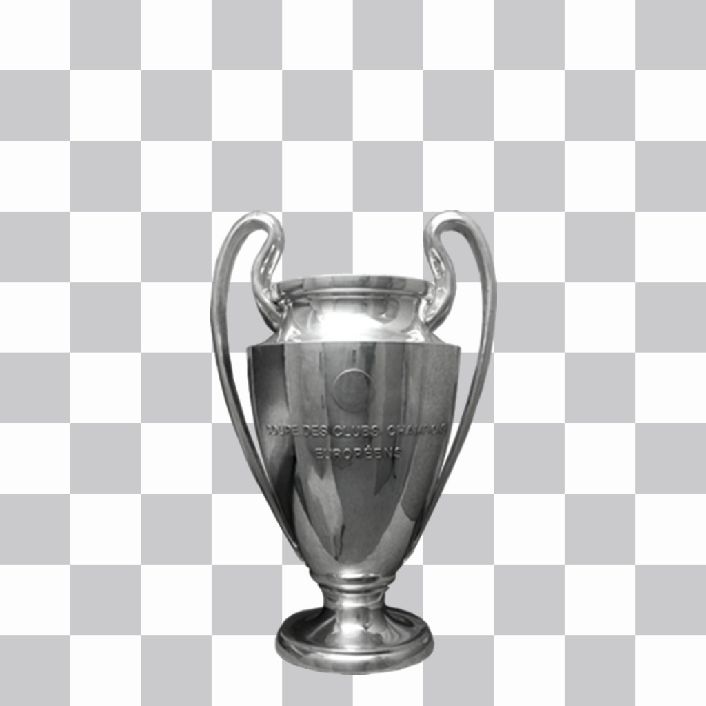 Copa de la Liga de Campeones para añadir en tus fotos como un sticker y decorar tu foto de perfil ..