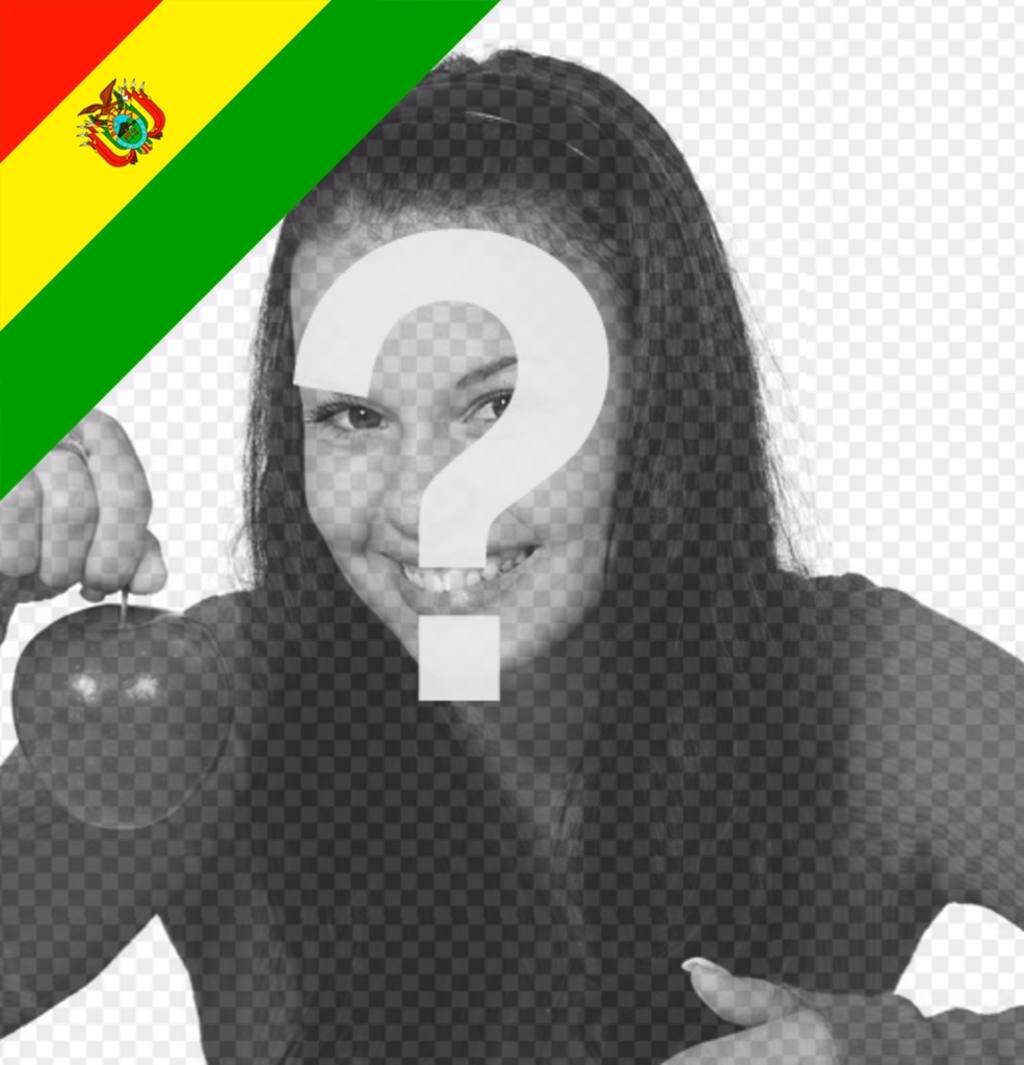 Fotomontaje para poner la bandera de Bolivia en la esquina de tu foto ..