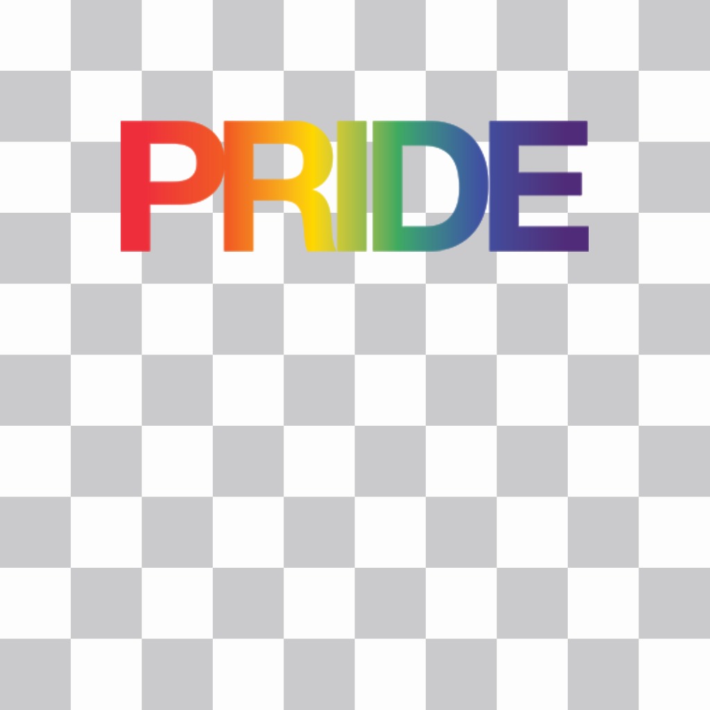 Foto efecto para pegar la palabra PRIDE en tus fotos como sticker ..