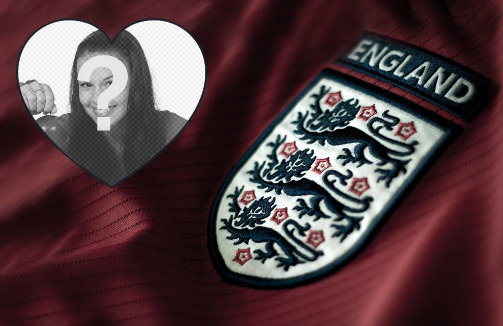 Camisa y escudo del equipo de fútbol de Inglaterra para editar con tu foto ..