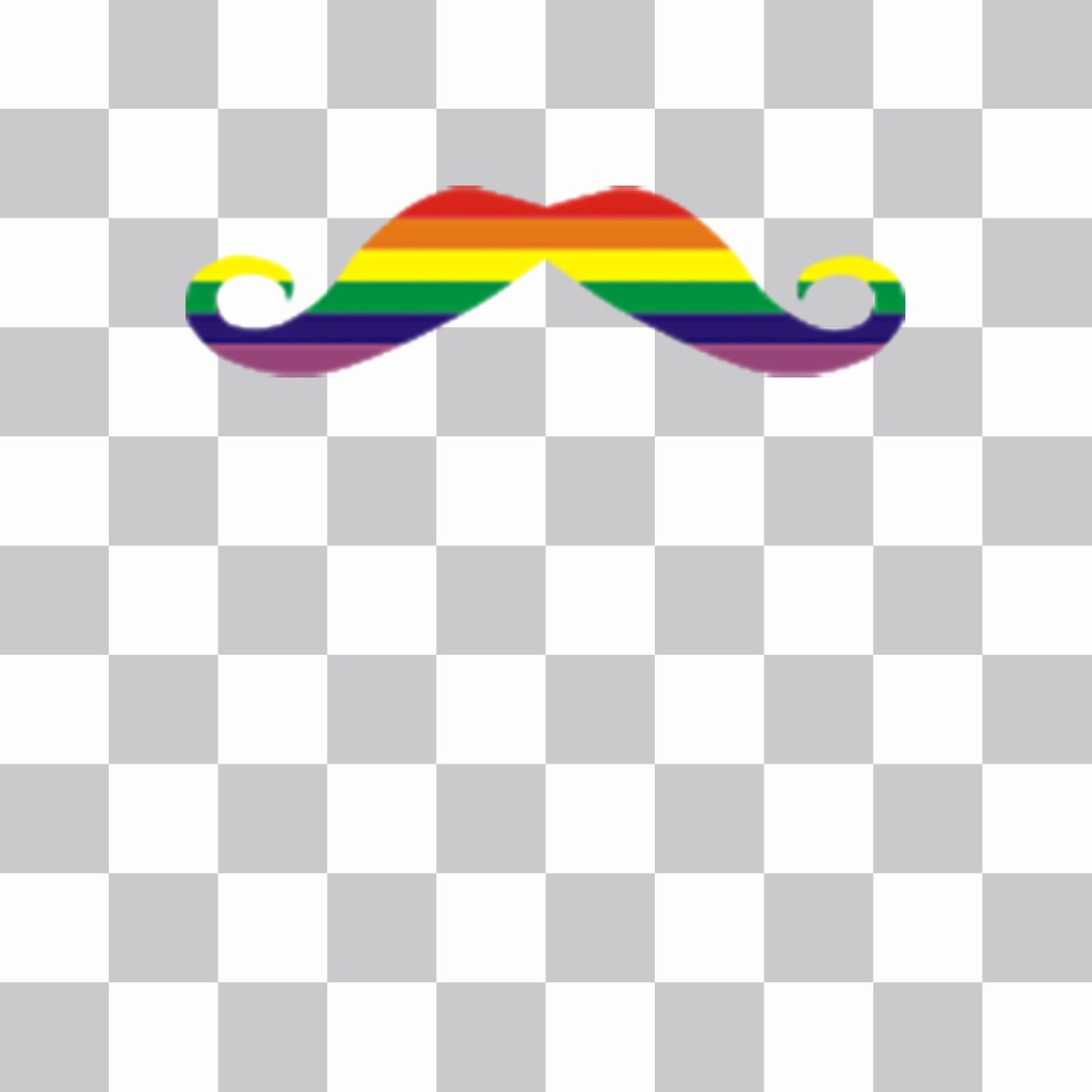 Ponte unos bigotes en tus fotos con los colores del arcoiris con este efecto ..