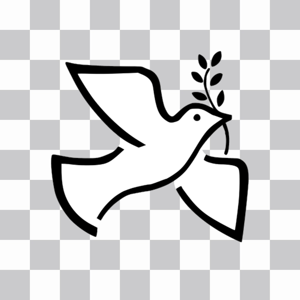 Sticker online para pegar la paloma blanca de la paz en tus imágenes ..