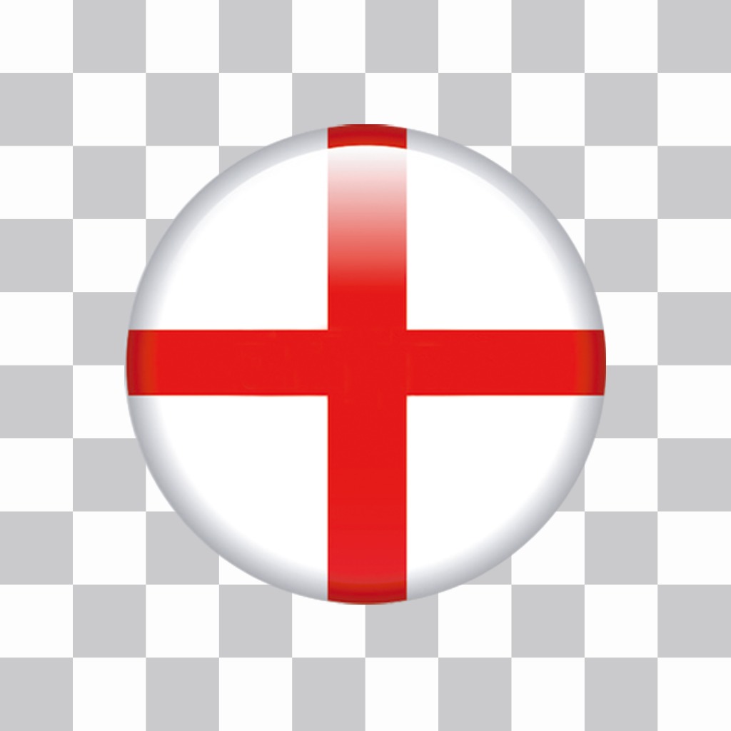 Bandera de Inglaterra con forma de botón para pegar en las fotos ..