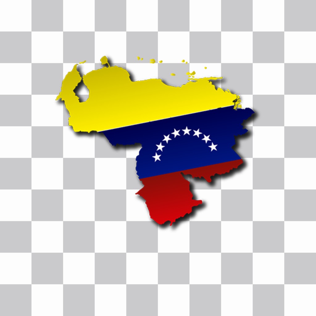 Mapa de Venezuela con la bandera para pegar en tus fotos como sticker ..