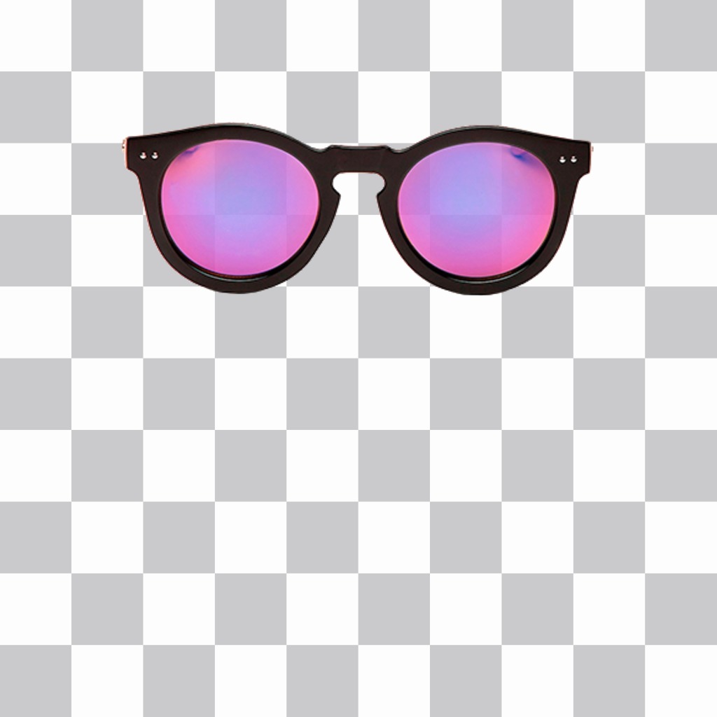 Exóticas gafas de sol violetas que puedes pegar en tus fotos como sticker ..