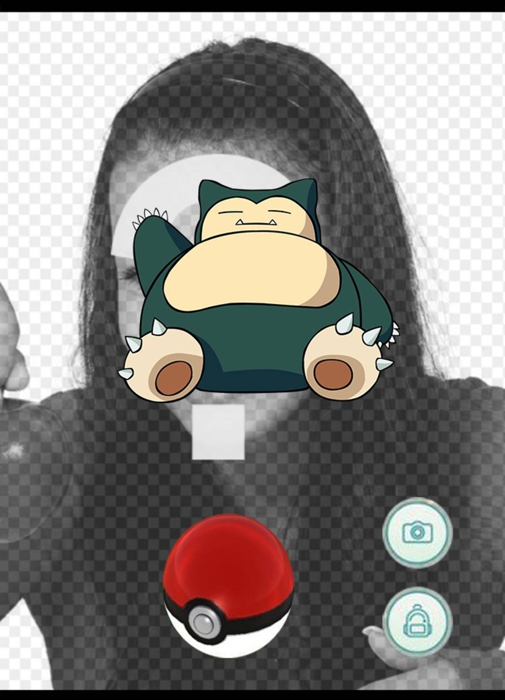 Fotomontaje de Pokemon Go con Snorlax para editar con tu foto ..