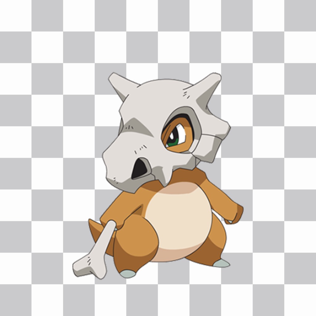 Pon en tus fotos al Pokemon Cubone como un sticker personalizable ..