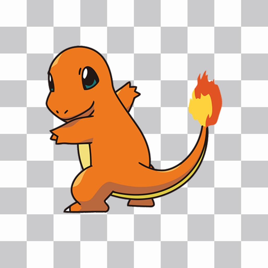 Pon a Charmander junto a ti con este fotomontaje online ..