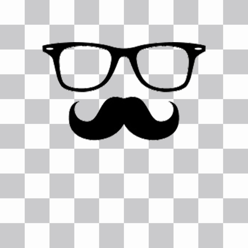 Sé hipster con este efecto de gafas cuadradas y bigotes para tus fotos ..