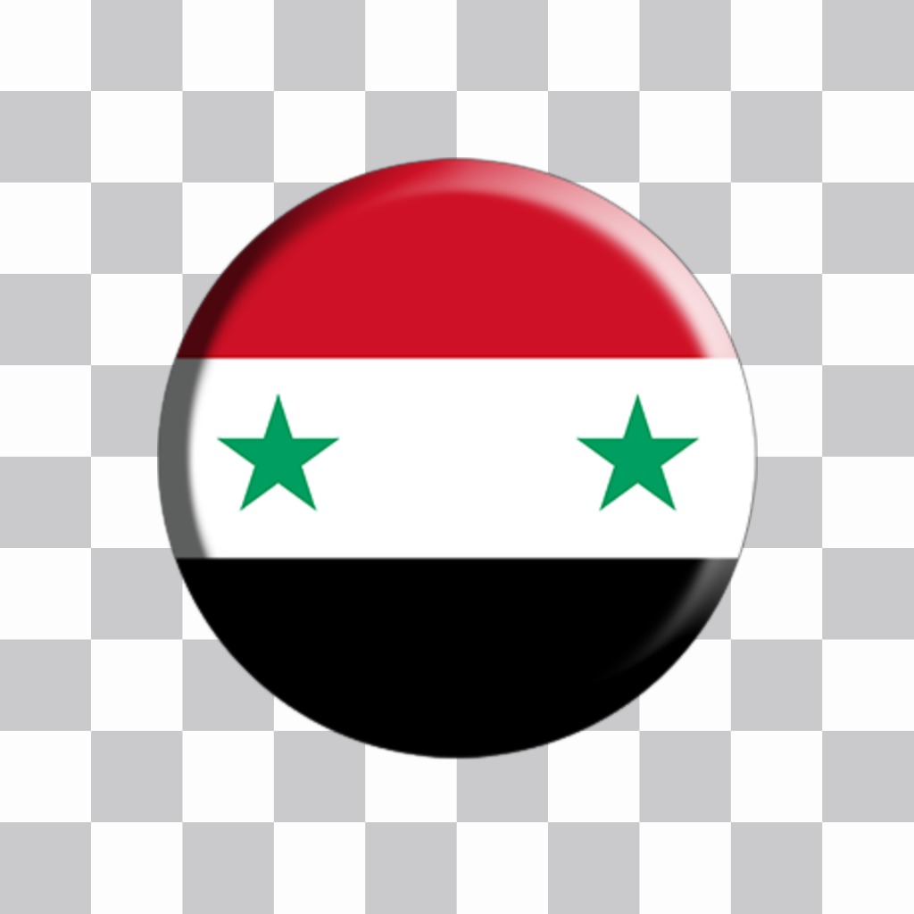Chapa para pegar en tus fotos con la bandera de Siria gratis ..