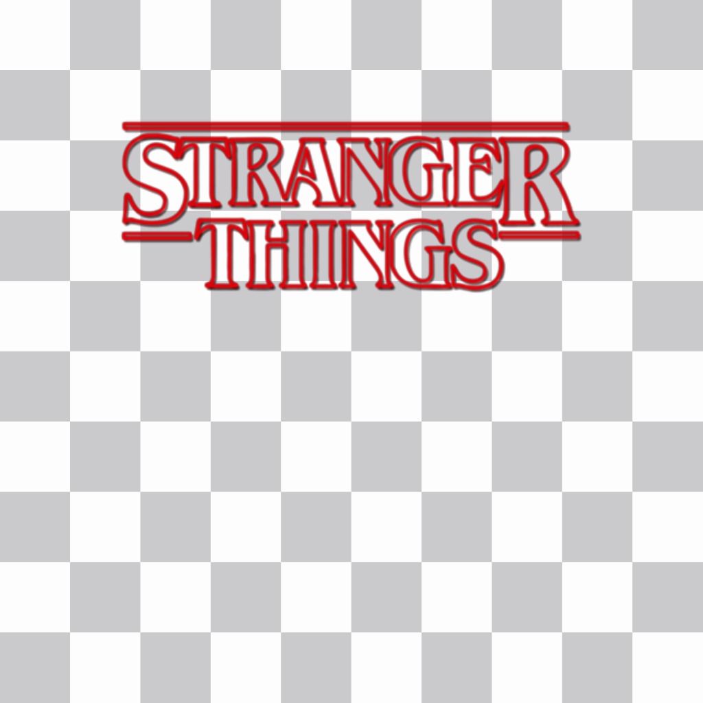Logo de la famosa serie Stranger Things para pegar como sticker en tus fotos ..