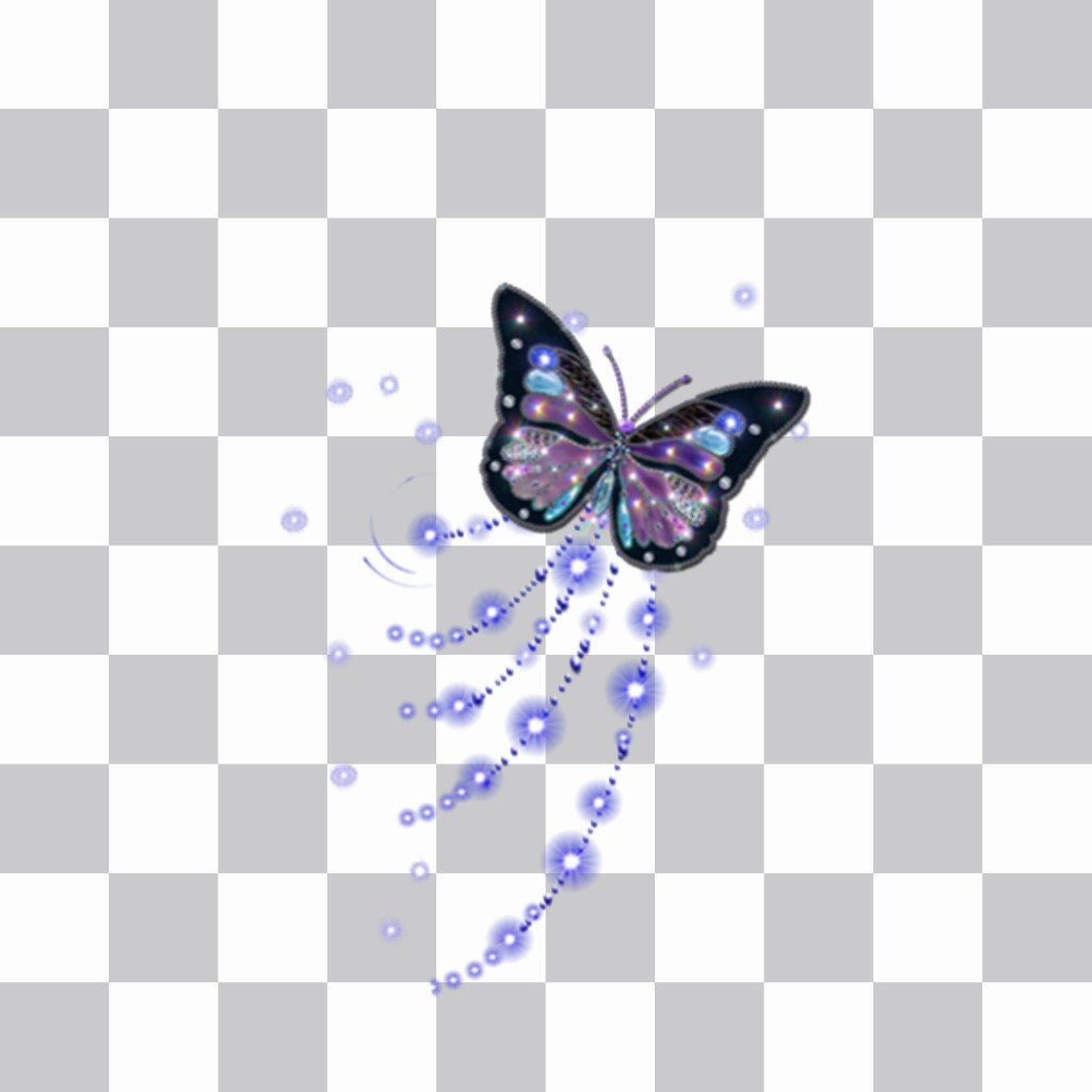 Mariposa con purpurina para pegar en tus fotos online ..