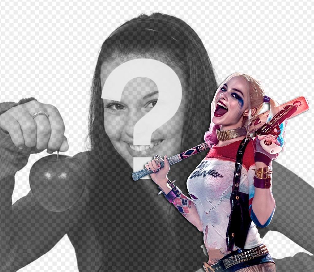 Fotomontaje para poner tu foto junto a la villana Harley Quinn ..