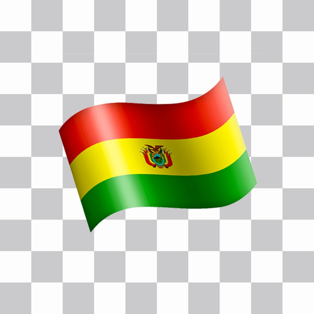 Bandera ondeando de Bolivia que puedes añadir en tus fotos favoritas ..