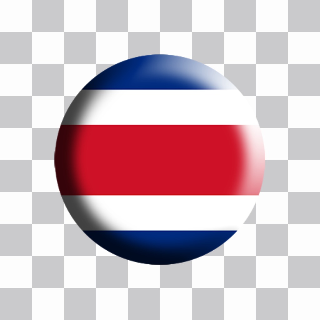 Bandera de Costa Rica en forma de chapa para añadir a tus fotos ..