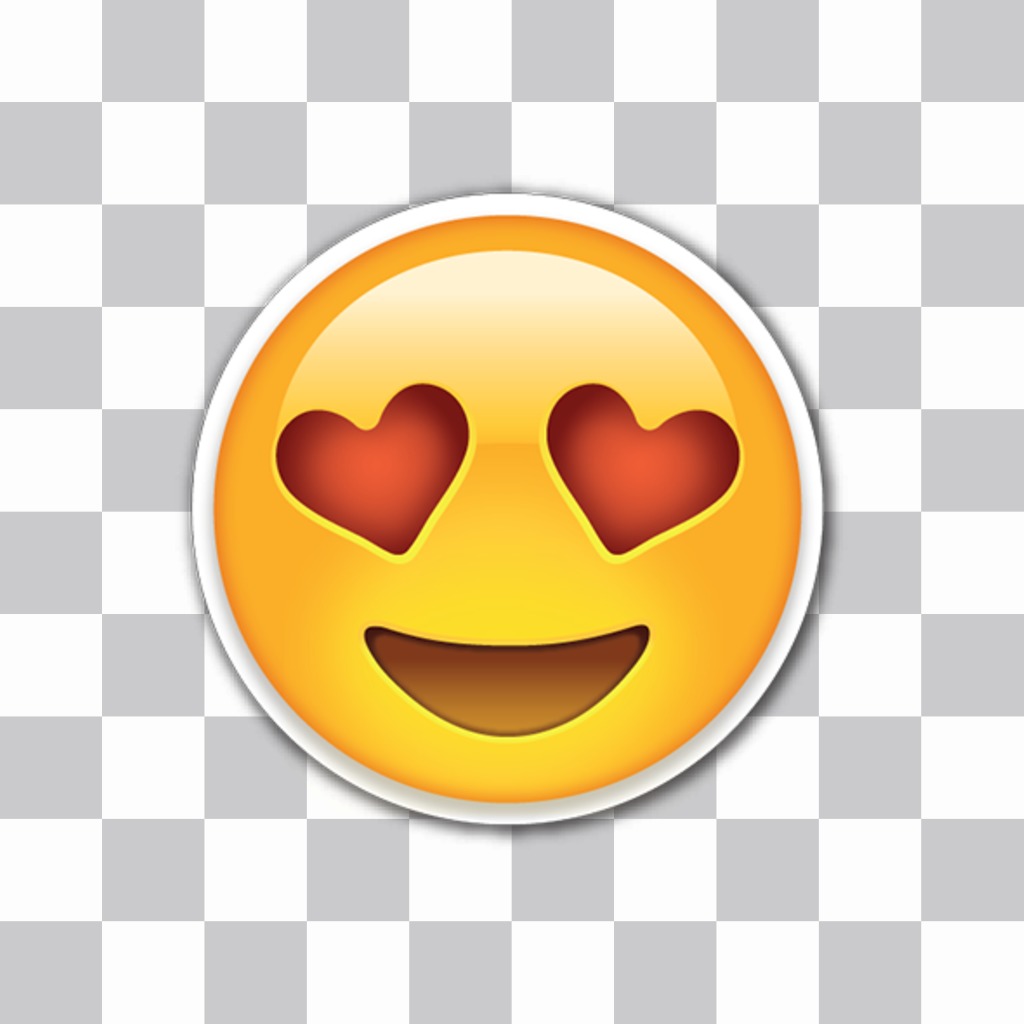 Editor para poner emojis enamorados con corazones ..